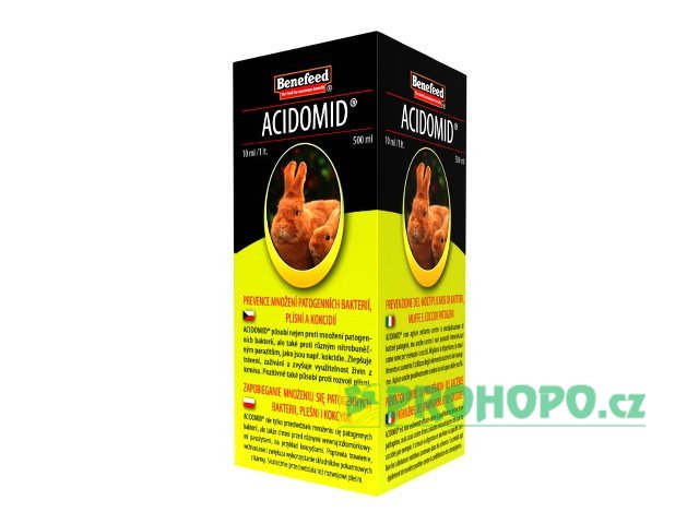 Acidomid K králíci  500ml - prevence množení patogenních bakterií, plísní a kokcidií