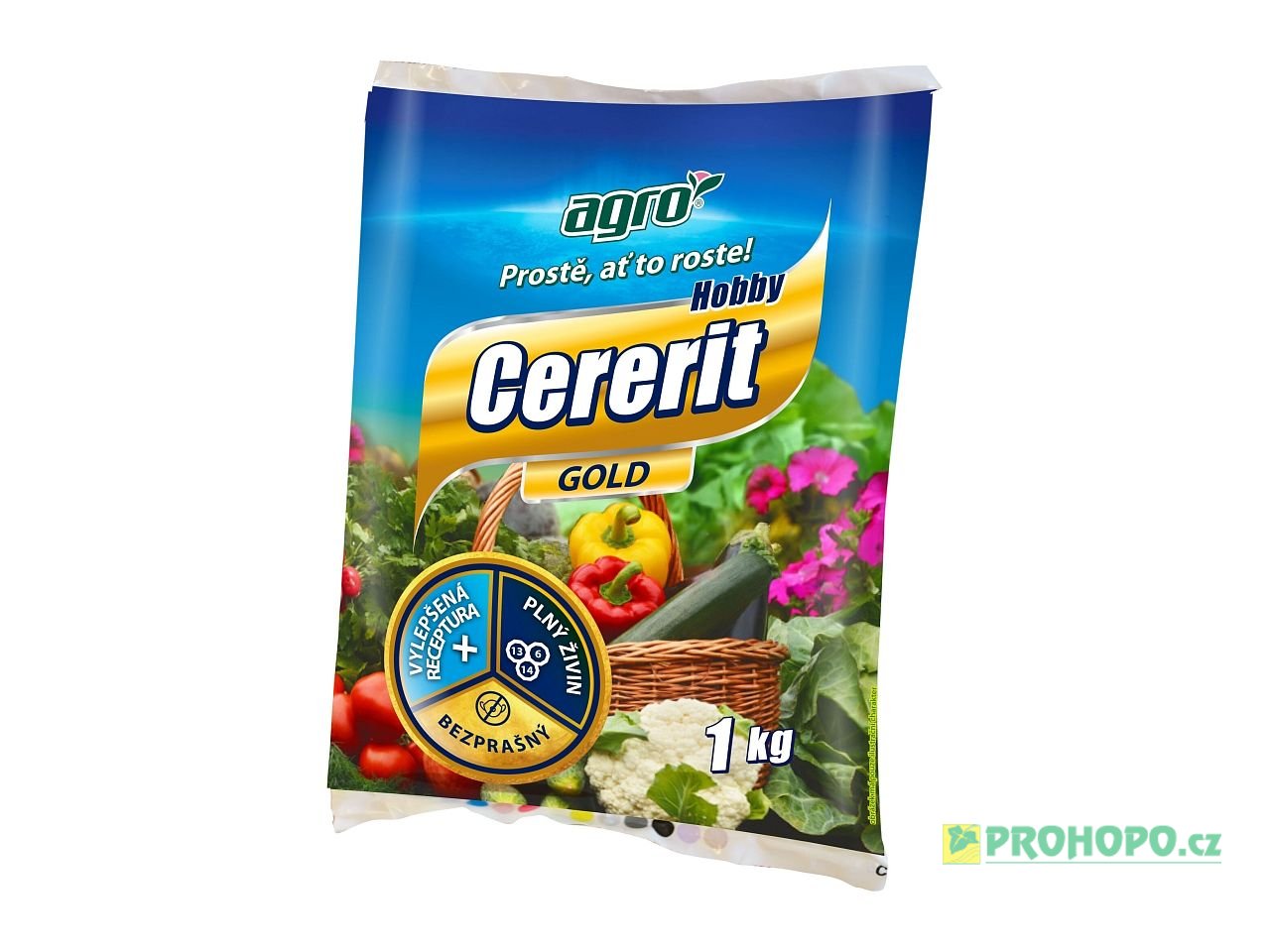 AGRO Cererit Hobby Gold 1kg - k výživě ovoce, zeleniny a okrasných rostlin s obsahem železa