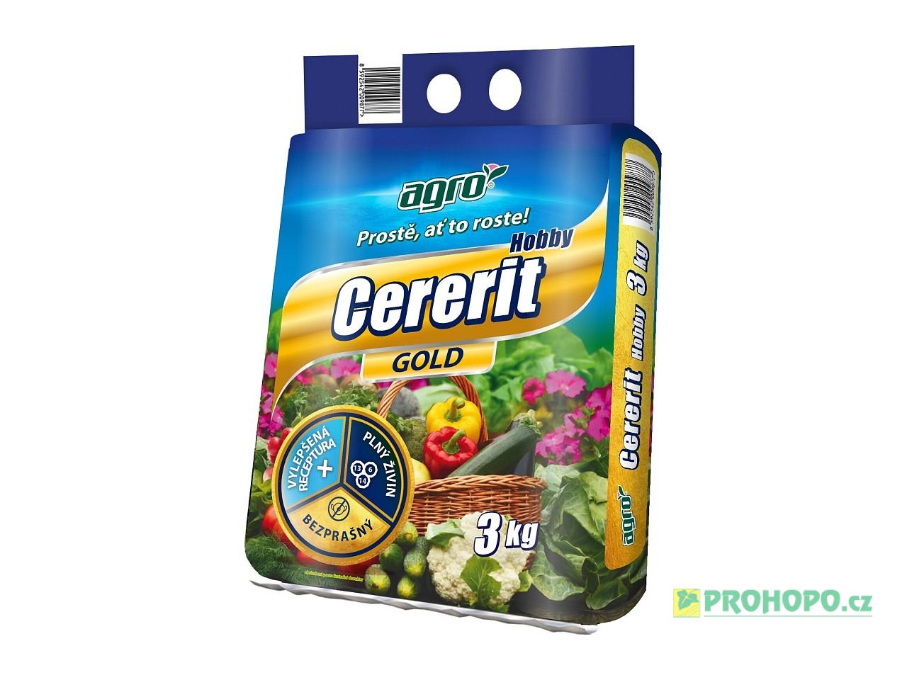AGRO Cererit Hobby Gold 3kg - k výživě ovoce, zeleniny a okrasných rostlin s obsahem železa