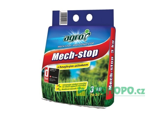 AGRO Mech-stop 3kg - omezuje výskyt mechu ve všech typech trávníků