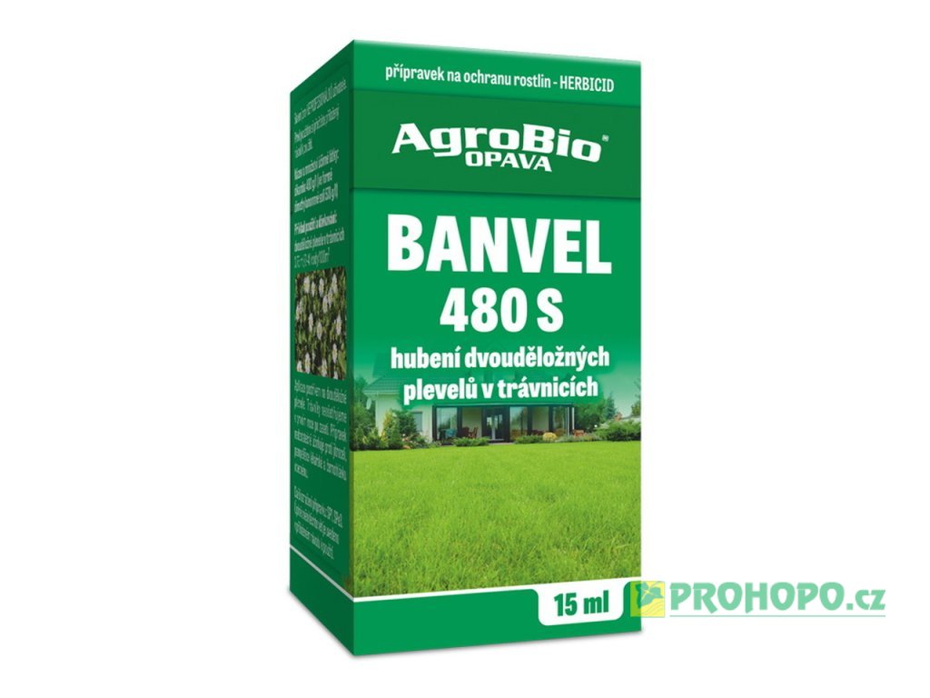 Banvel 480 S 15ml - proti plevelům v okrasných trávnících, pastvinách a kukuřici
