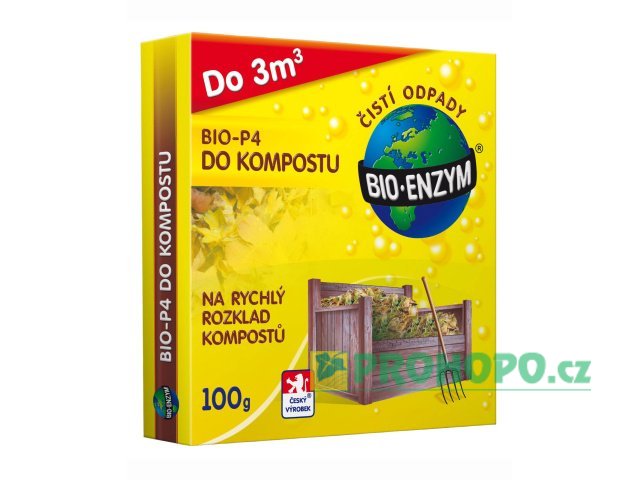 BIO-P4 do kompostu 100g - biologický přípravek k urychlení zrání kompostů