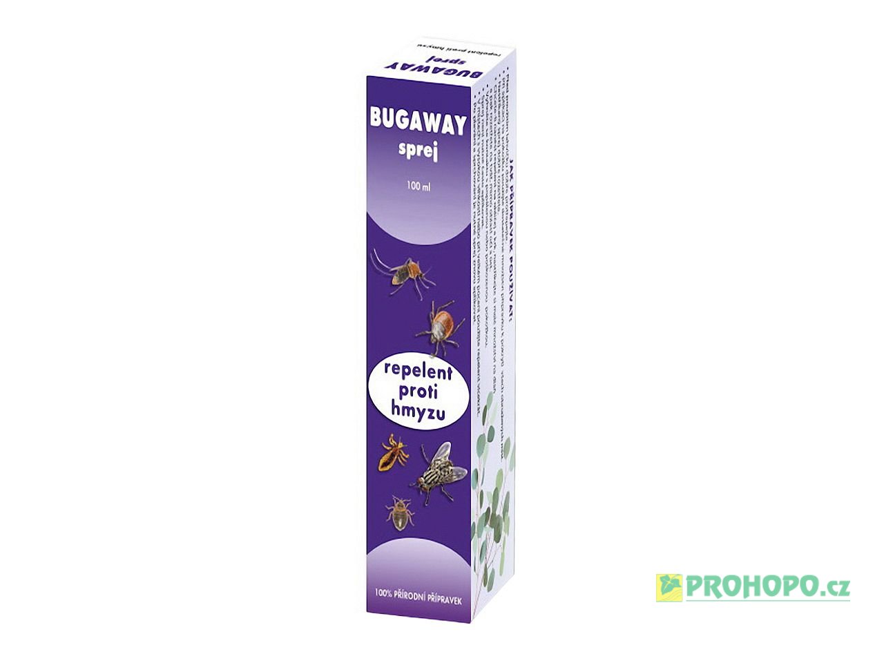 Bugaway sprej 100ml - vysoce účinný 100% přírodní repelent proti kousavému a bodavému hmyzu