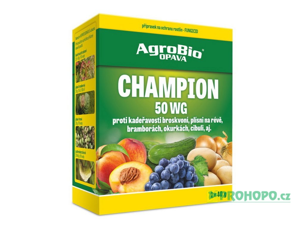 Champion 50 WG 2x40g - proti kadeřavosti broskvoní, plísni na révě, bramborách, okurkách, aj.