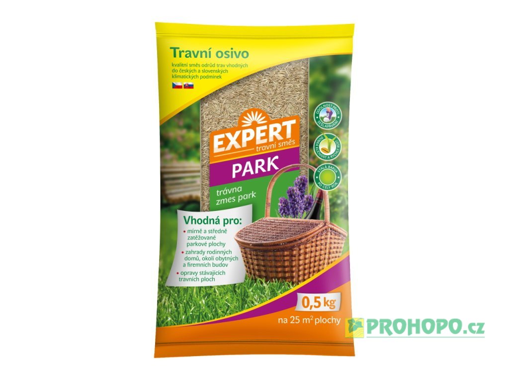 FORESTINA Expert Travní směs Park 500g - směs pro mírně až středně zatěžované plochy