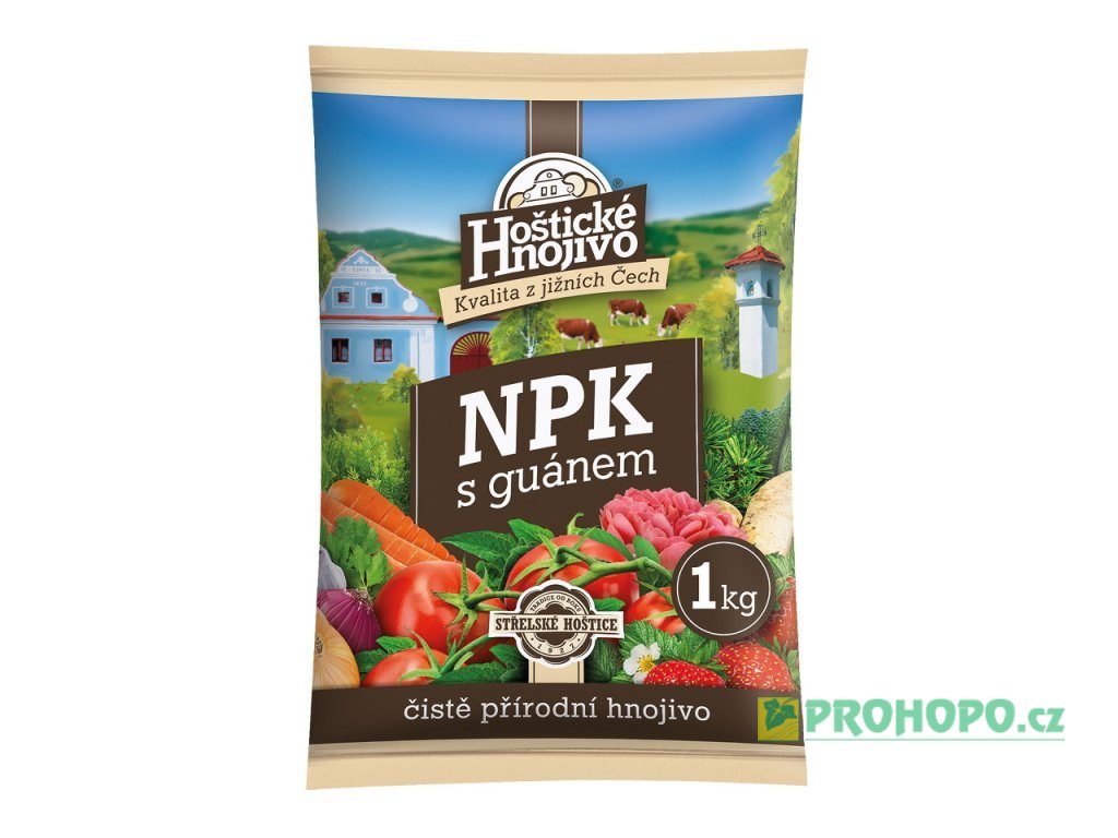 FORESTINA Hoštické NPK  1kg s guánem - čistě přírodní univerzální hnojivo