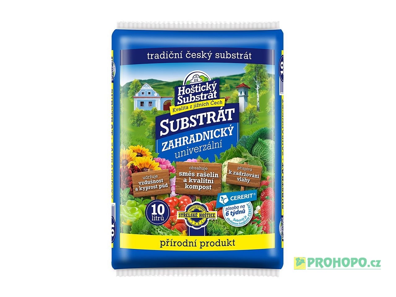 FORESTINA Hoštický Substrát zahradnický 10l - pro univerzální použití obohacený hnojivem Cererit