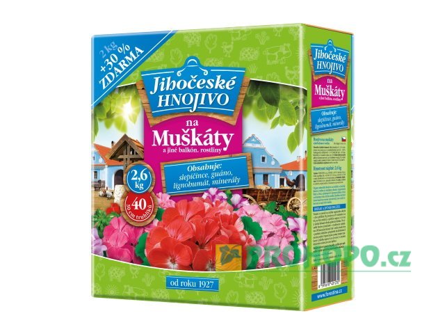 FORESTINA Jihočeské hnojivo na muškáty a jiné balkonové rostliny 2kg + 30% zdarma