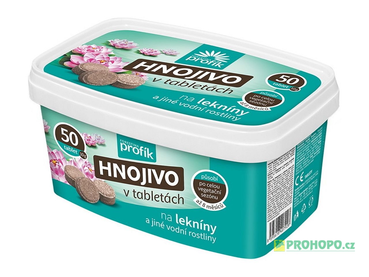 FORESTINA Profík Hnojivo v tabletách na lekníny 50 tablet - výživa na 8 měsíců