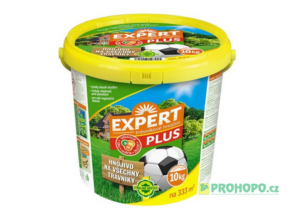 FORESTINA Trávníkové hnojivo Expert Plus 10kg kbelík - s obsahem železa k potlačení mechu v trávníku