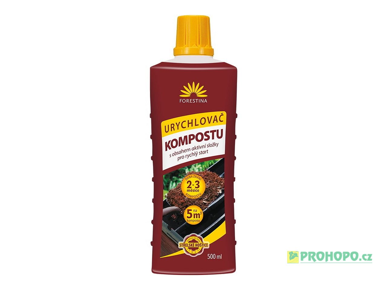 FORESTINA Urychlovač kompostu kapalný 500ml - s obsahem směsi užitečných bakterií a enzymů