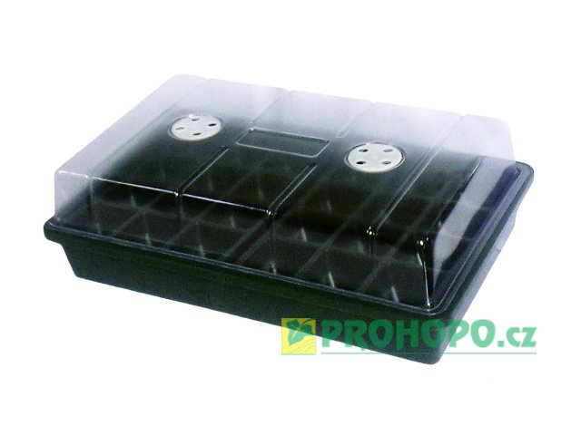 MINIPA Minipařeniště s ventilací 37,5x24,5x11,5cm včetně sadbové desky - 2x12 jamek