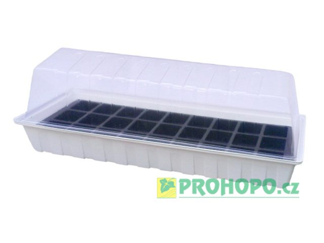 MINIPA Miniskleník bez ventilace 43x15x14,5cm na parapet včetně sadbové desky - 27 jamek