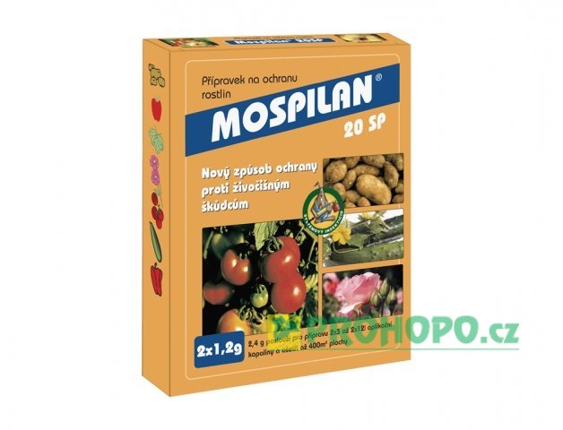Mospilan 20 SP 2x1,2g - proti mandelince, mšicím, obaleči jablečnému, molici a vlnatce krvavé