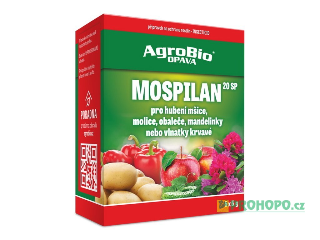 Mospilan 20 SP 5x5g - proti mandelince, mšicím, obaleči jablečnému, molici a vlnatce krvavé