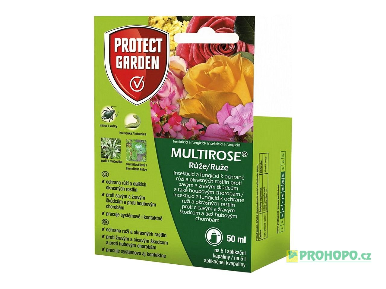 Multirose 50ml - ochrana okrasných rostlin proti houbovým chorobám a savým a žravým škůdcům