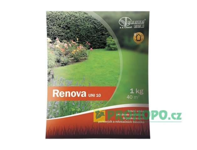 OSEVA UNI Travní směs Renova 1kg - směs pro dosev prořídlých a poškozených trávníků