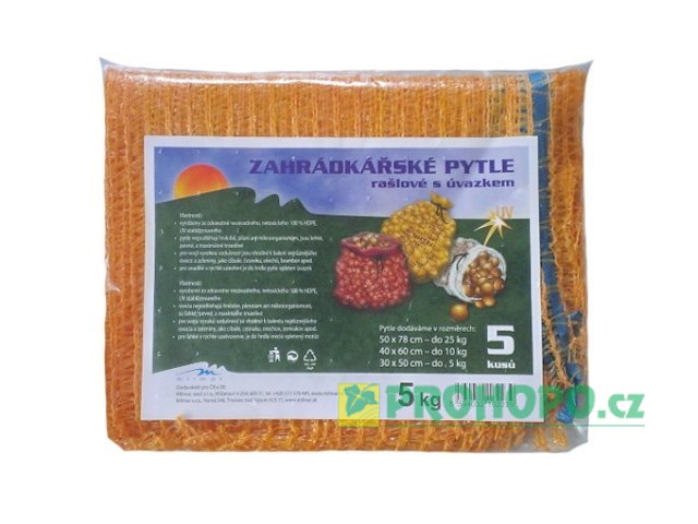 Pytel rašlový 30x50cm do 5kg s úvazkem 5ks.