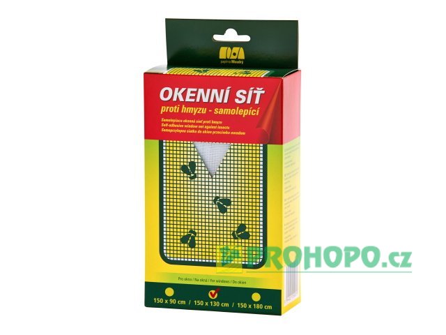 Síť okenní proti hmyzu 150x130cm samolepící bílá - účinná ochrana před komáry a mouchami