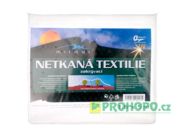 Textilie netkaná bílá 1,6x5m (17g/m2)