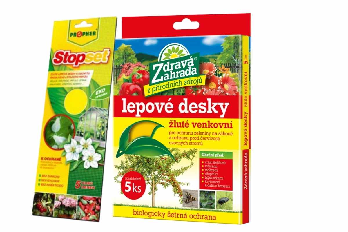 žluté lepové desky